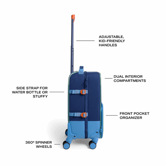 STATE Bags Logan Carry-On Suitcase, Green, Blue and Orange