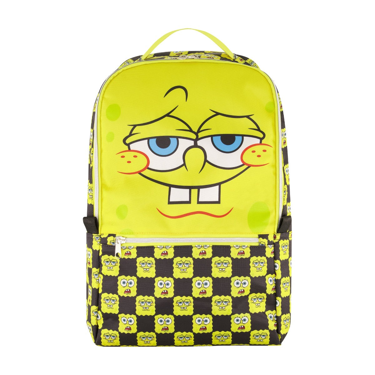 SpongeBob SquarePants Yellow Check Big Face Backpack - Stiles Supply Co.