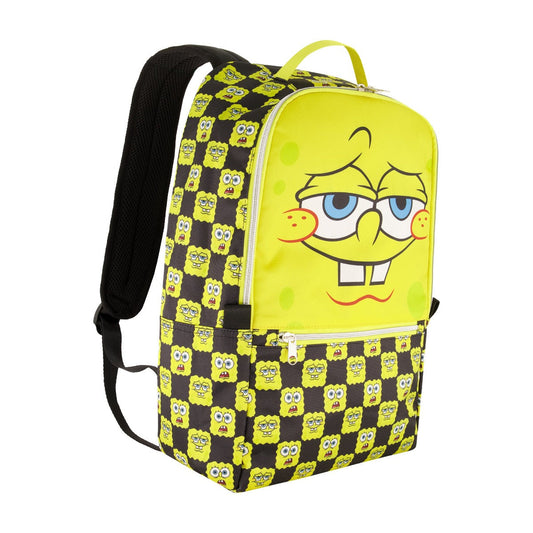 SpongeBob SquarePants Yellow Check Big Face Backpack - Stiles Supply Co.