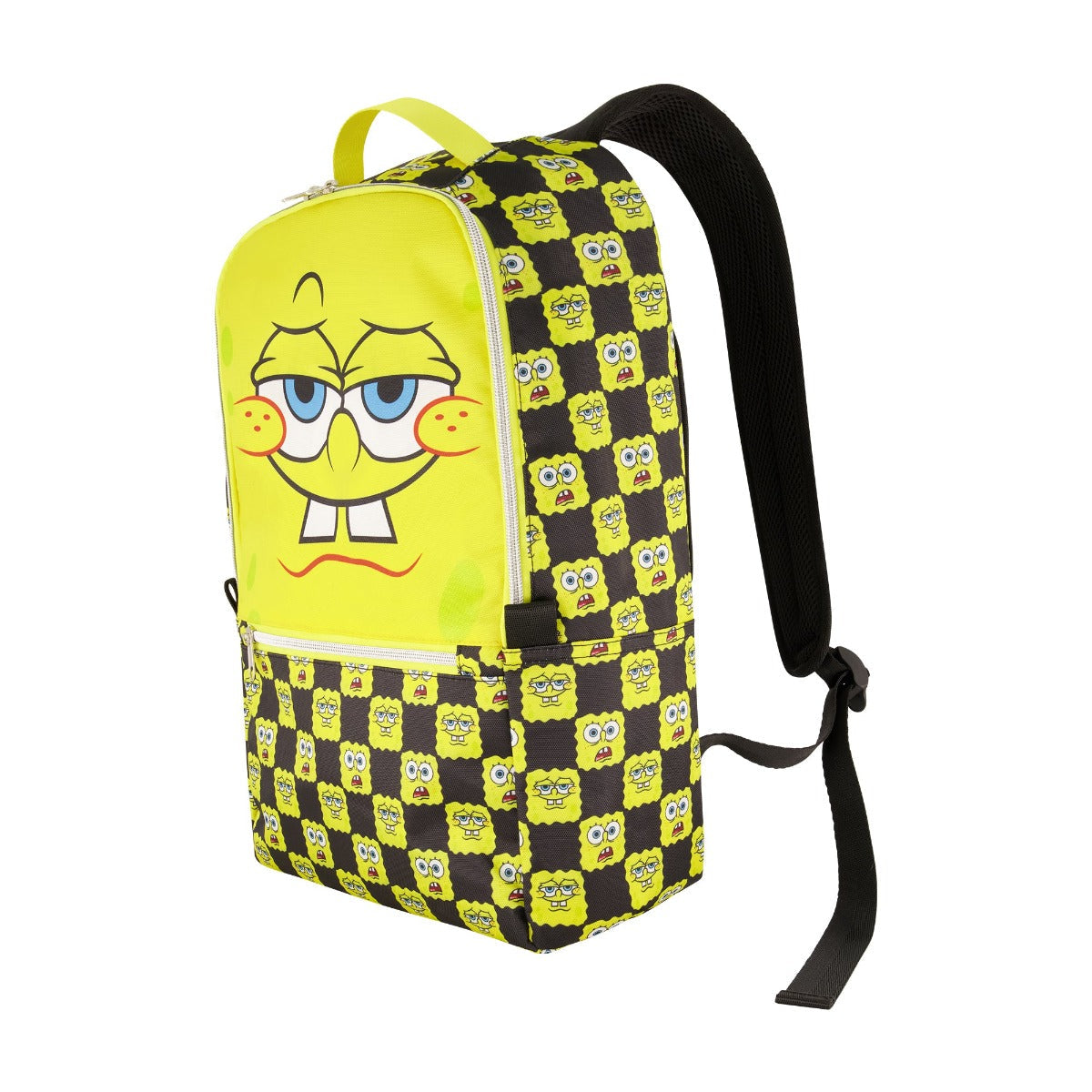SpongeBob SquarePants Yellow Check Big Face Backpack - Stiles Supply Co.