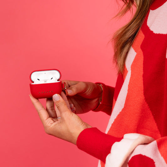 CASUPO Leather Airpod Case - Red