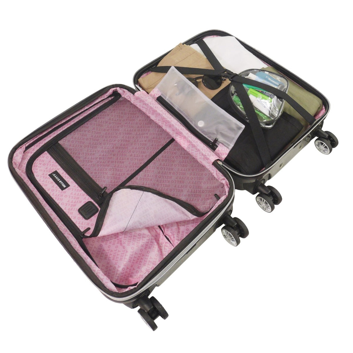 Hello Kitty Pose All Over 22" Hard-Sided Luggage Black - Stiles Supply Co.