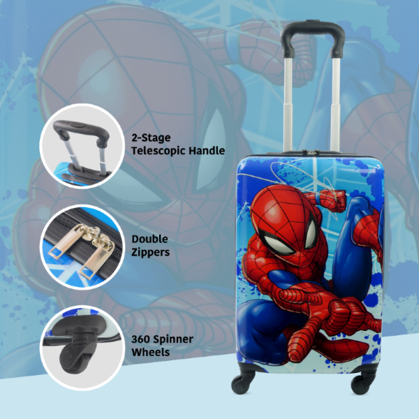 Spiderman Kids 21" Spinner Suitcase Luggage - Stiles Supply Co.