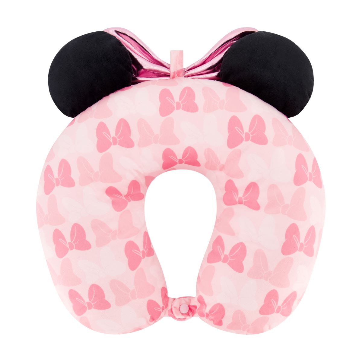 Disney Minnie Mouse Blush bows 3D ears and bow travel pillow - Stiles Supply Co.
