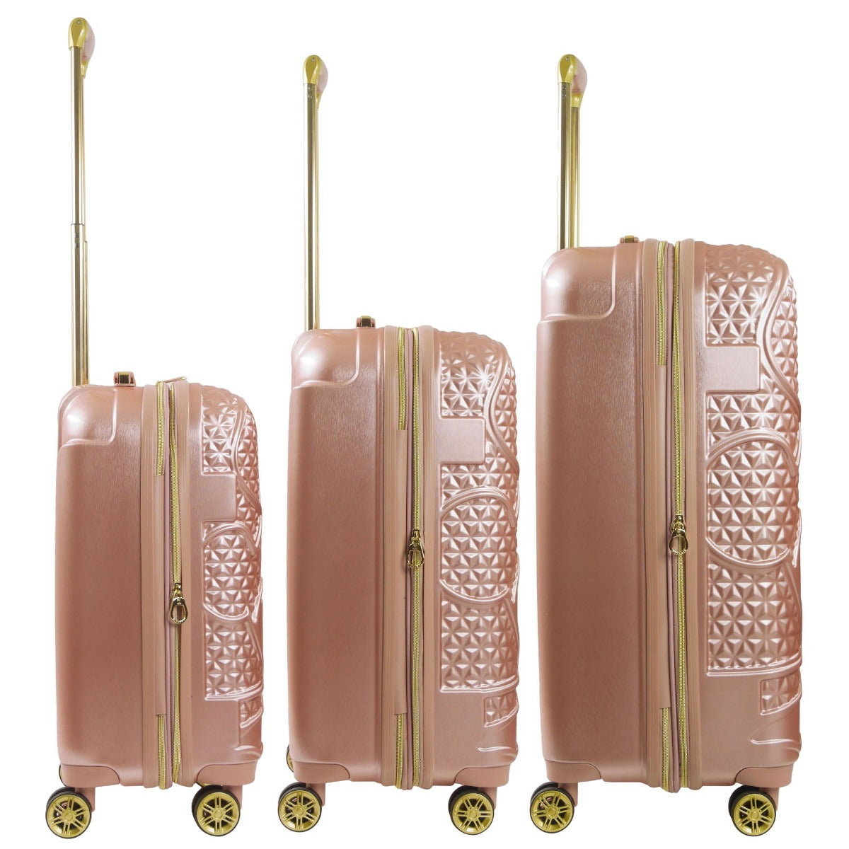 Disney Mickey Mouse Rolling Suitcases 3 Piece Set Rose Gold - Stiles Supply Co.