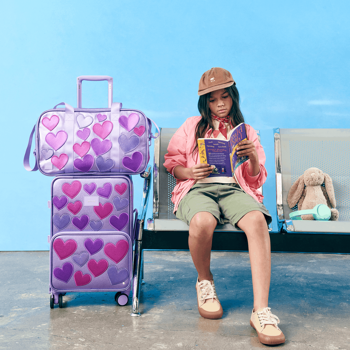 STATE Bags Purple Hearts Logan Carry-On Suitcase