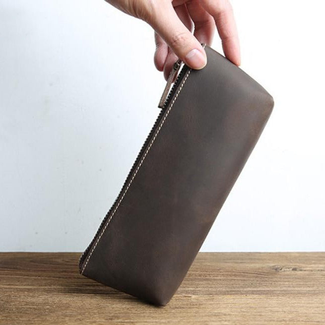 Steel Horse Leather The Pallavi Leather Pencil Case - Makeup Bag - Stiles Supply Co.