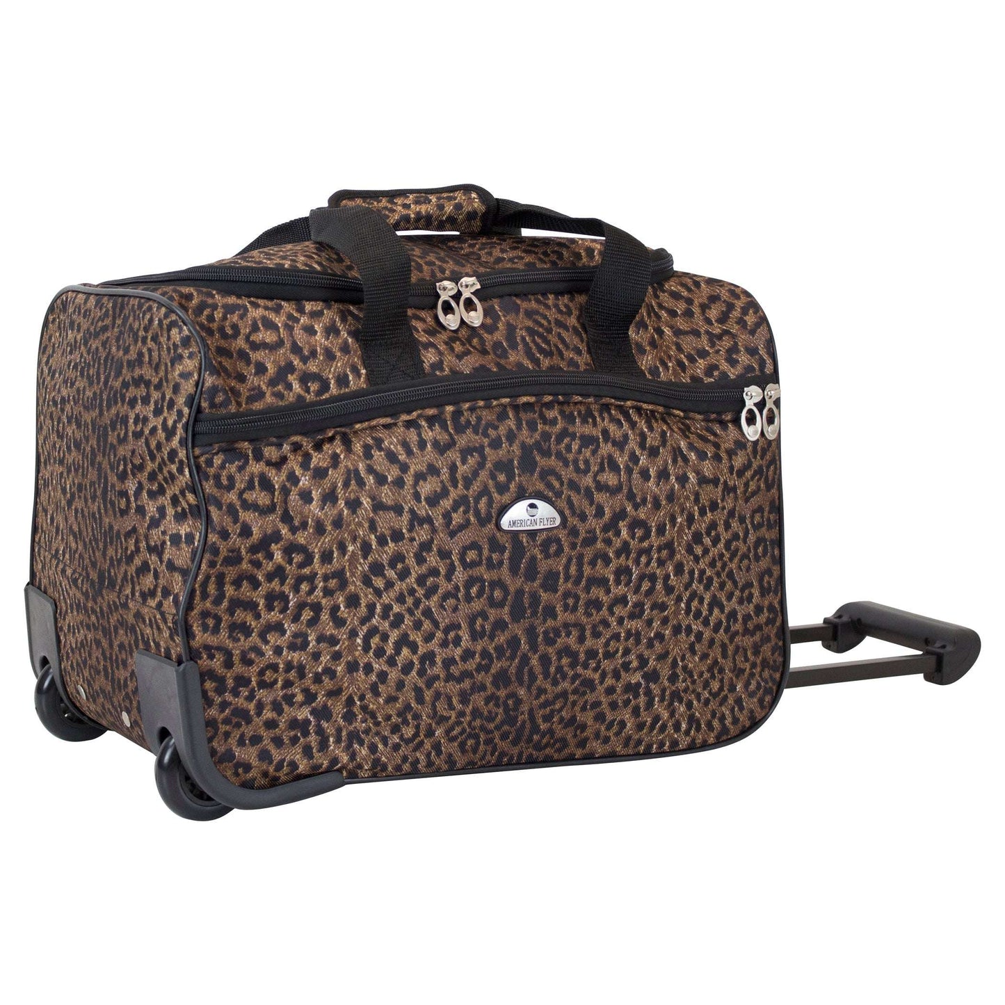 American Flyer Animal Print 5-Piece Spinner Luggage Set