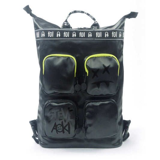 Steve Aoki FŪL Fang Black Convertible Tote Backpack - Stiles Supply Co.