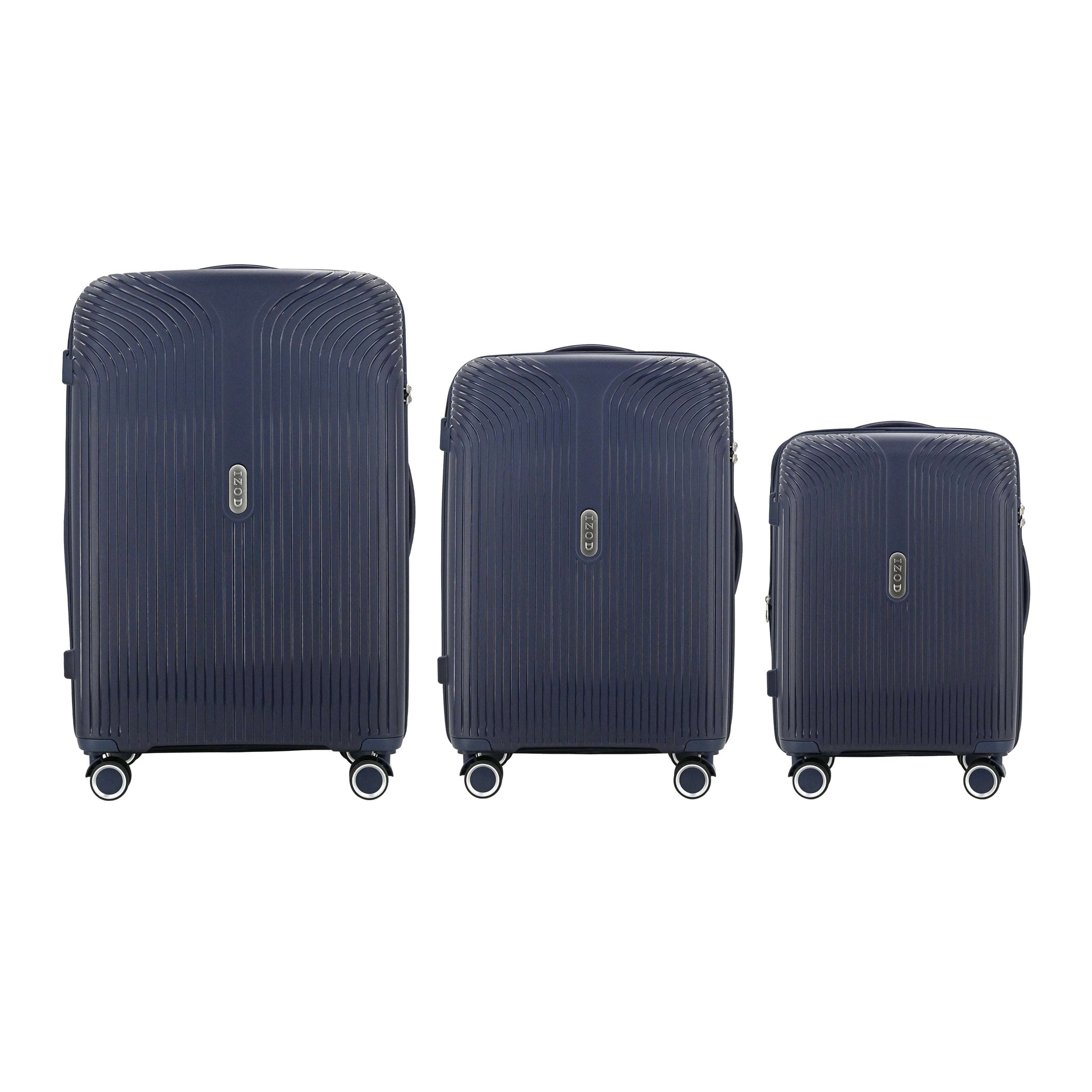 IZOD Sabina Premium Lightweight Hard Shell 3 Piece Luggage Set - Stiles Supply Co.