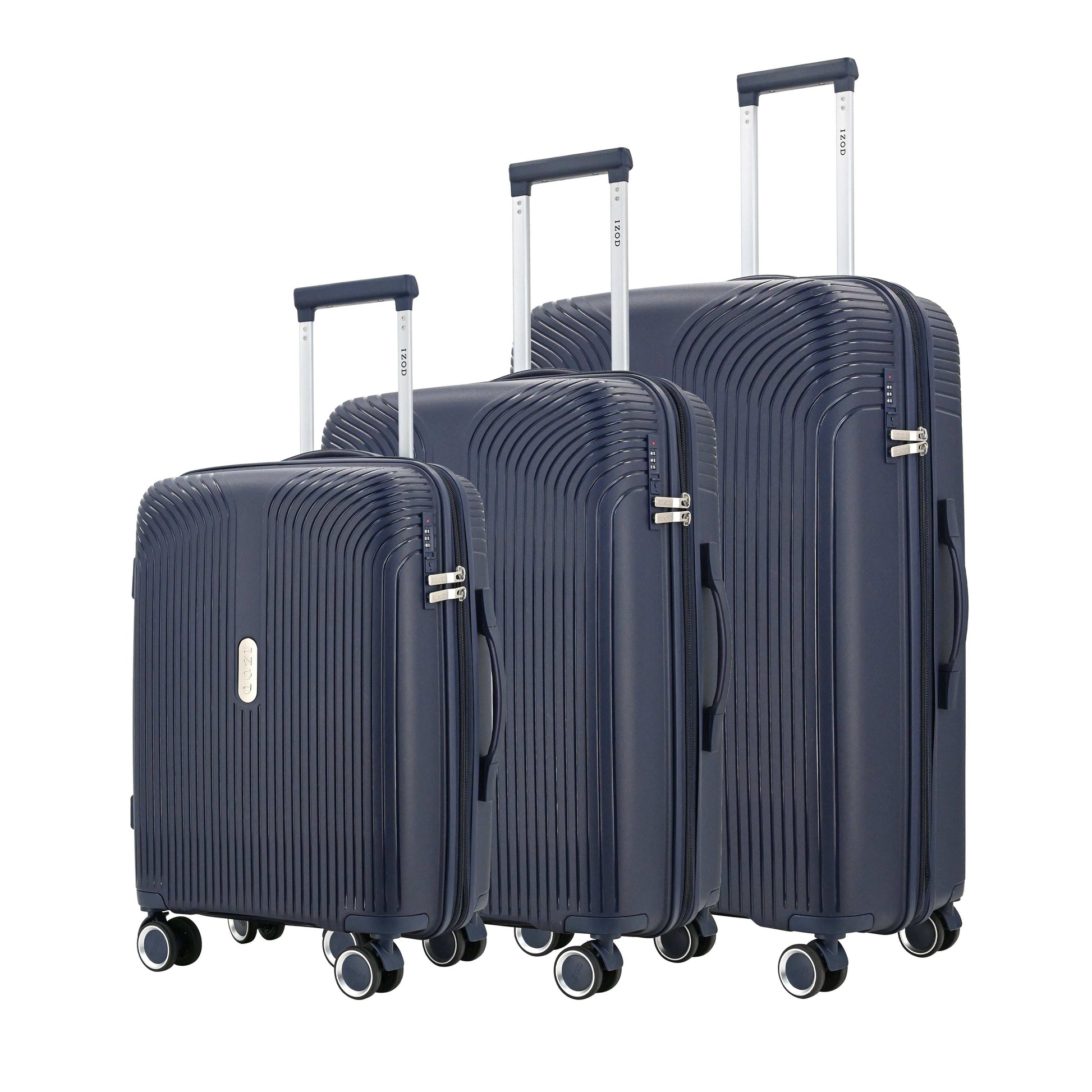 IZOD Sabina Premium Lightweight Hard Shell 3 Piece Luggage Set - Stiles Supply Co.