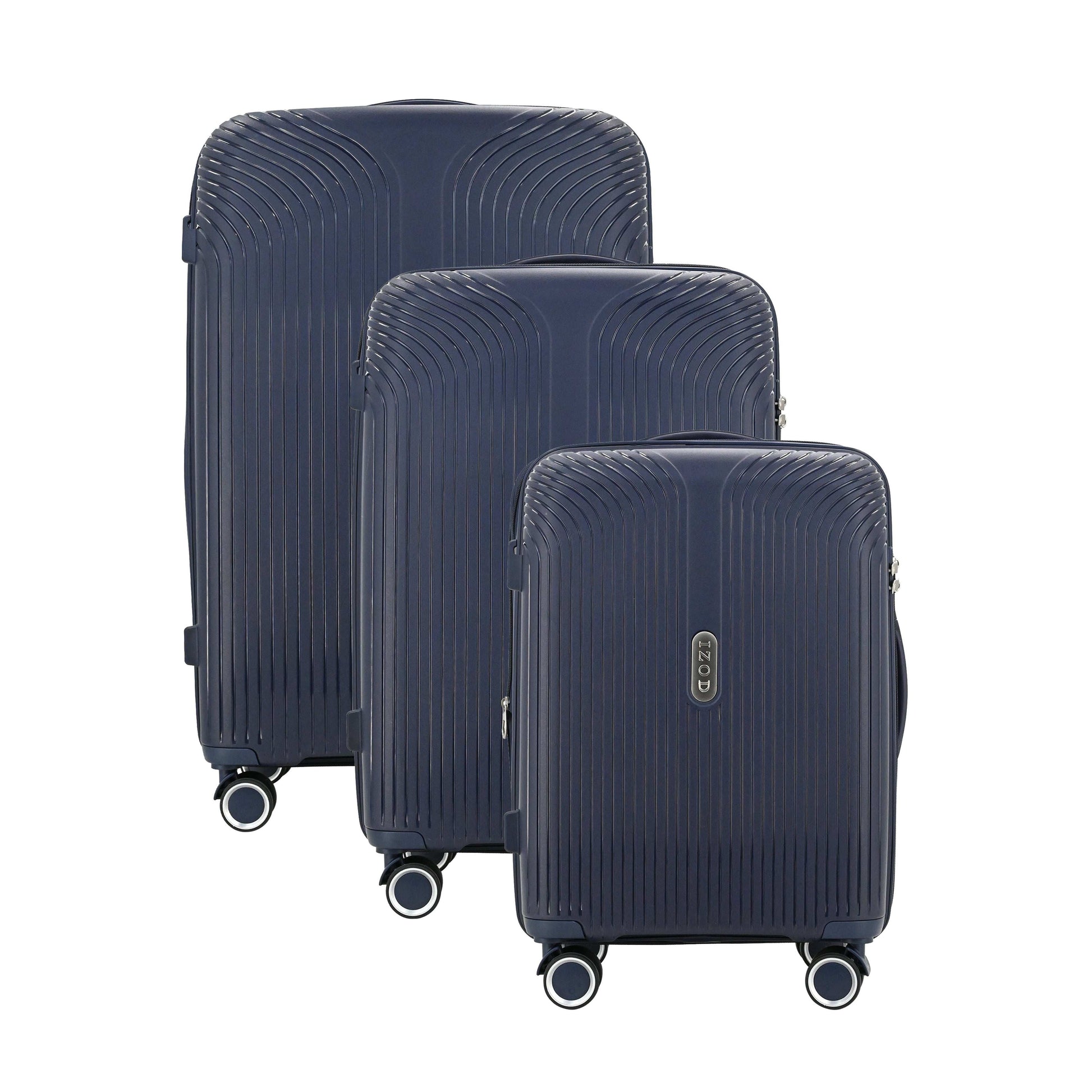 IZOD Sabina Premium Lightweight Hard Shell 3 Piece Luggage Set - Stiles Supply Co.
