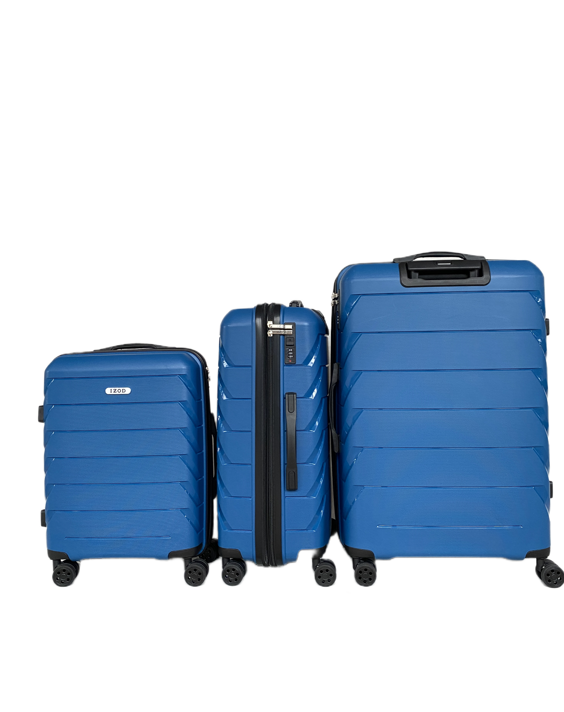 IZOD Ashley Hard shell Expandable Lightweight 3 Piece Luggage Set - Stiles Supply Co.