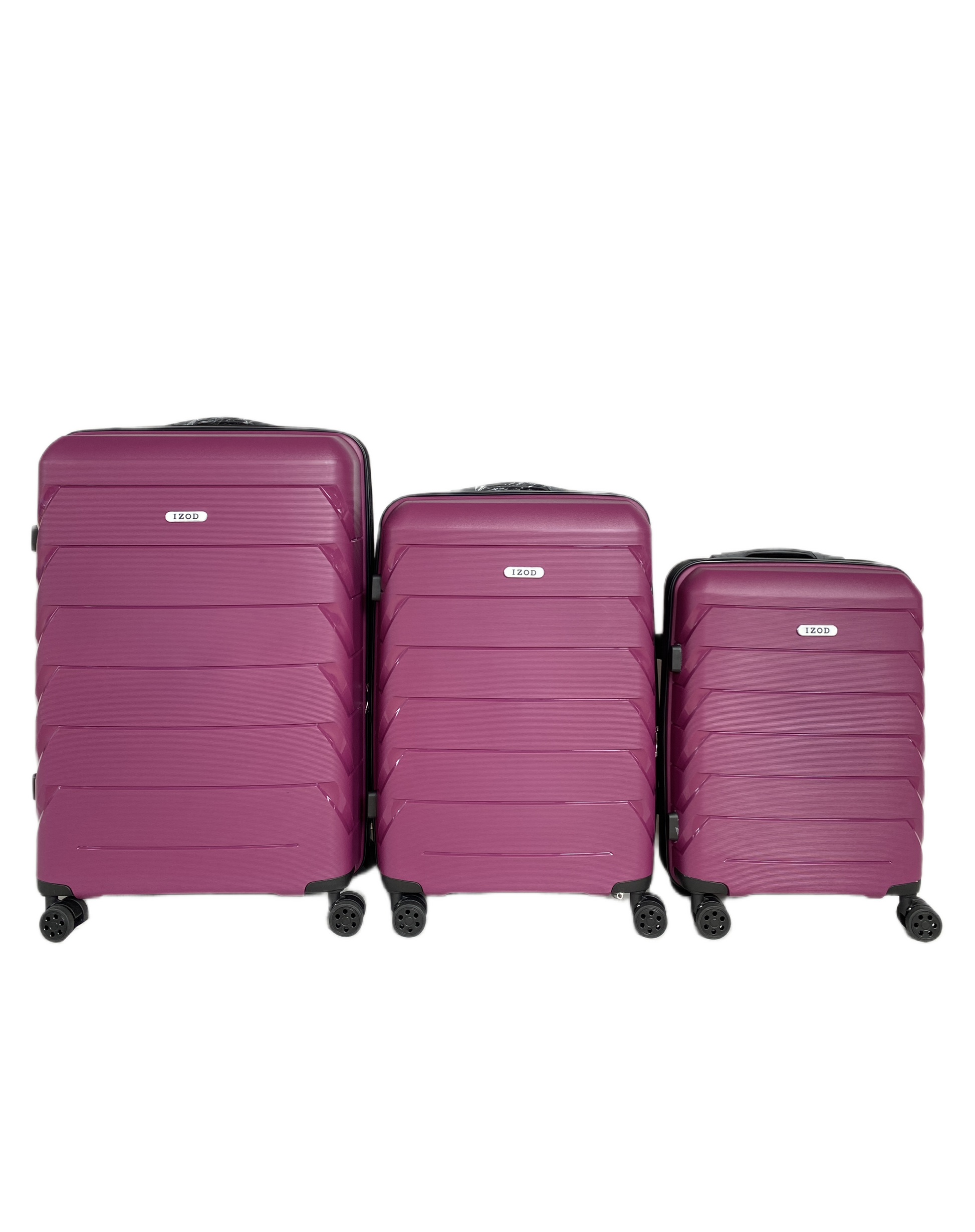 IZOD Ashley Hard shell Expandable Lightweight 3 Piece Luggage Set - Stiles Supply Co.
