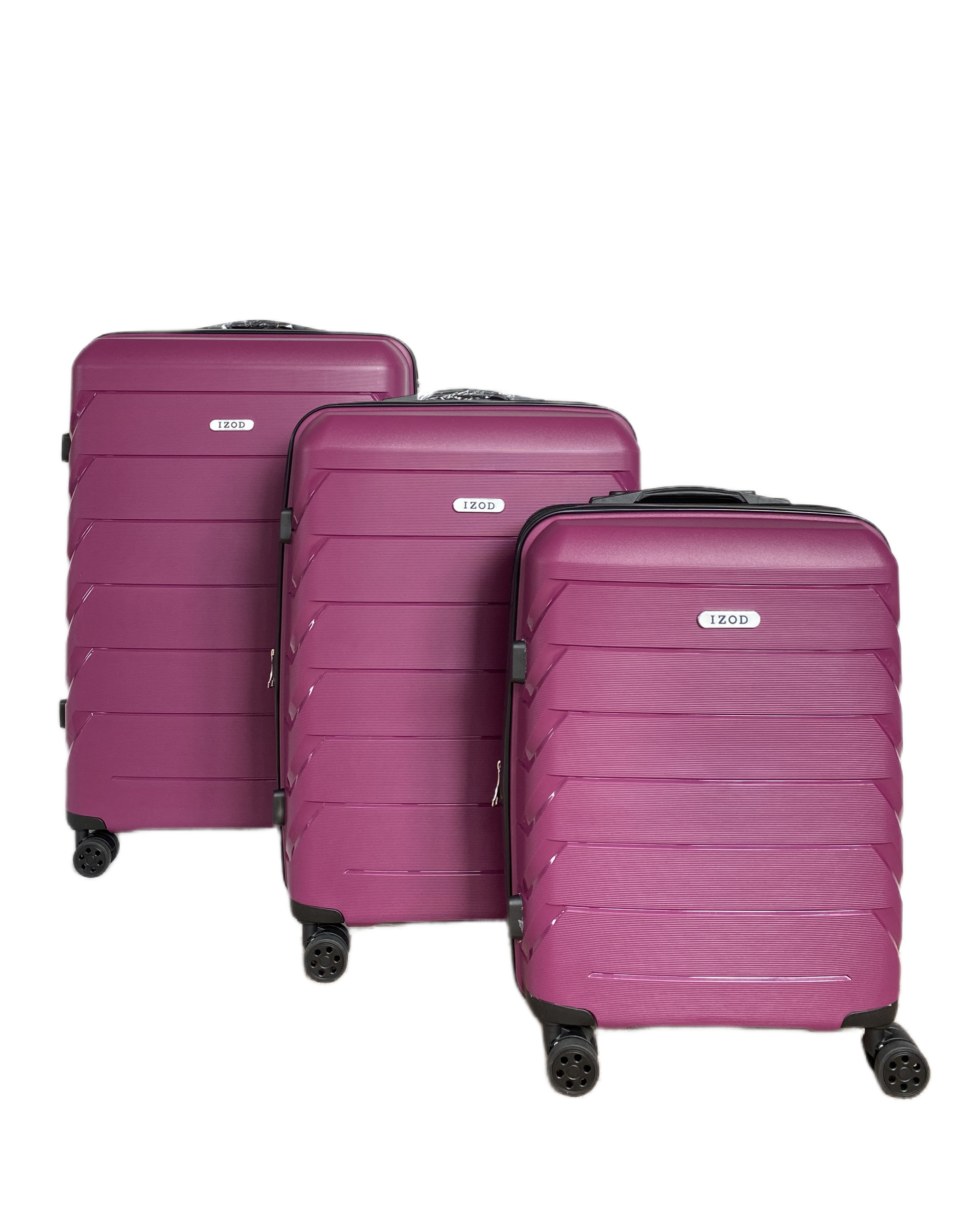 IZOD Ashley Hard shell Expandable Lightweight 3 Piece Luggage Set - Stiles Supply Co.