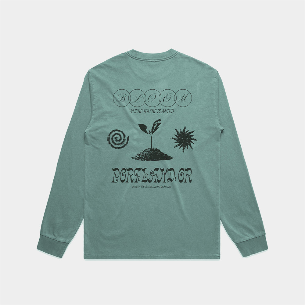 All-American Bloom Long Sleeve - Pacific Green - Stiles Supply Co.