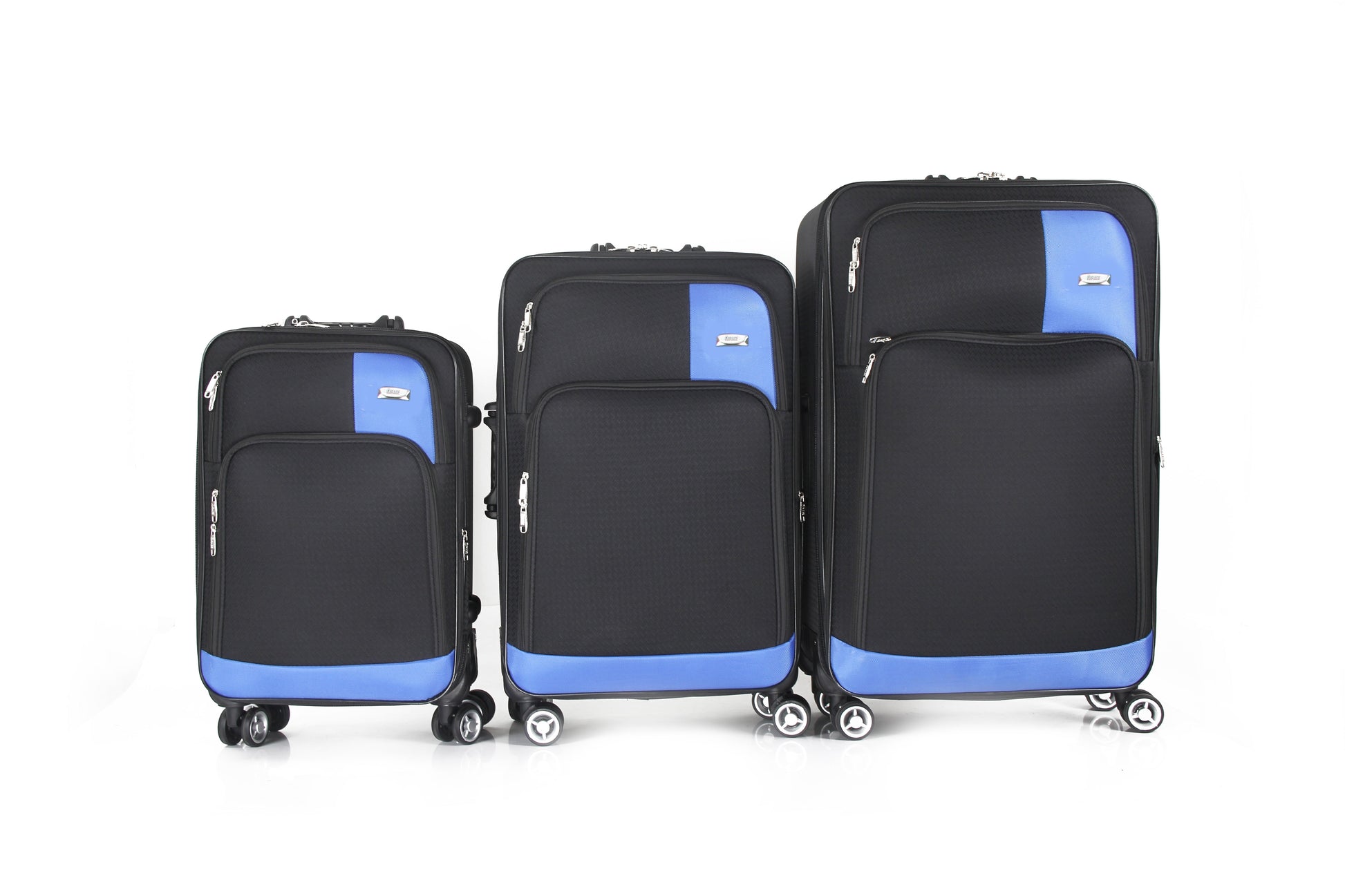 Mirage Brian Soft Shell Lightweight Expandable 3 Piece Luggage Set - Stiles Supply Co.