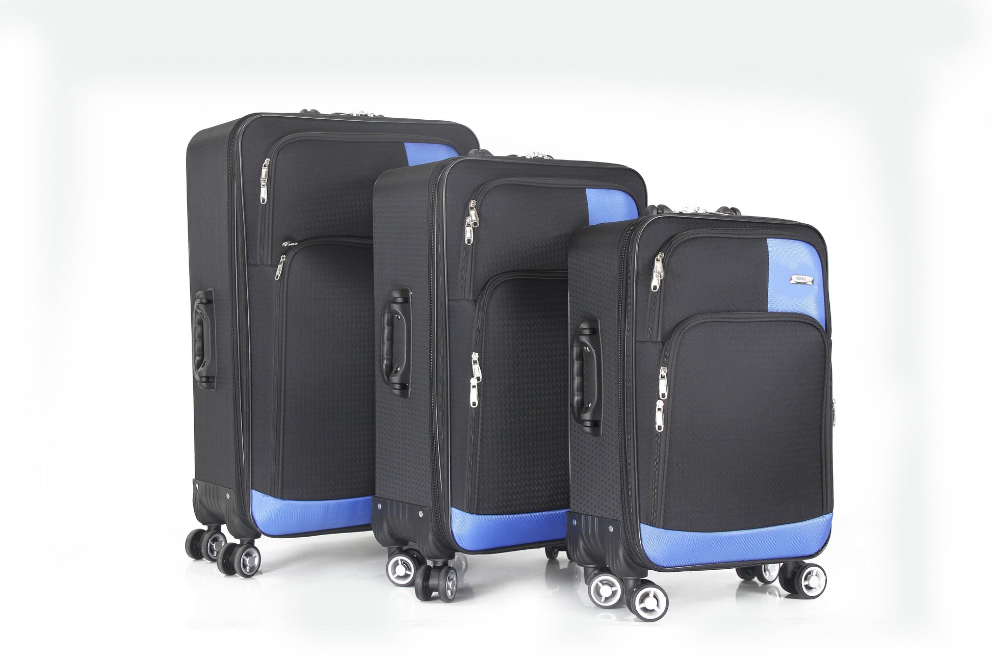 Mirage Brian Soft Shell Lightweight Expandable 3 Piece Luggage Set - Stiles Supply Co.