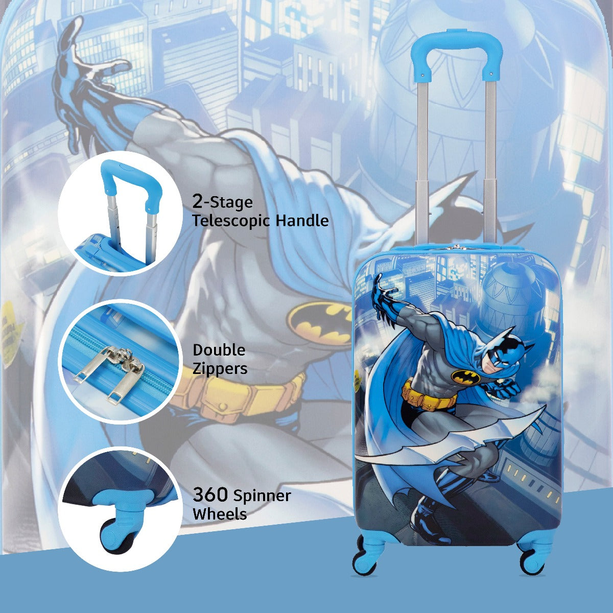 DC Comics Ful Batman Rooftop Kids 20.5" Luggage - Stiles Supply Co.