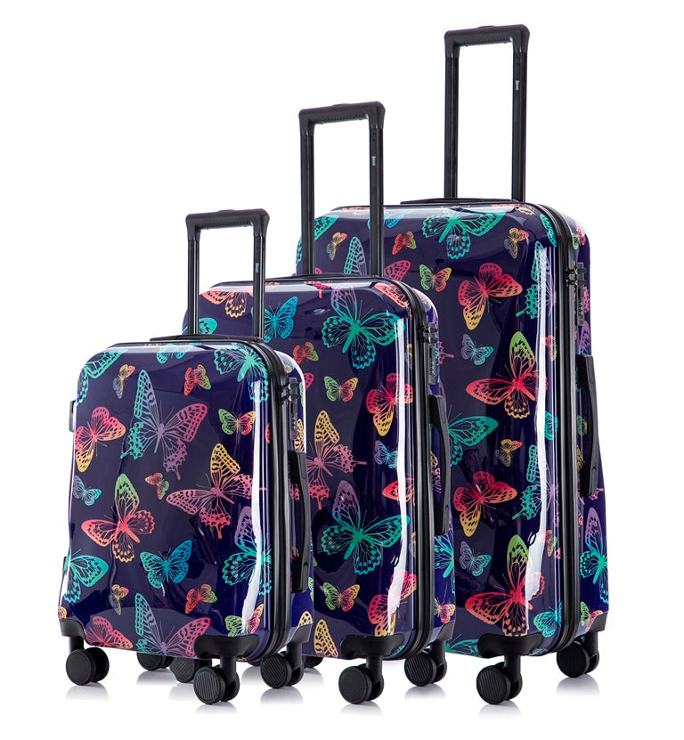 Mirage Graphic Hard Shell Lightweight 3-Piece Luggage Set - Stiles Supply Co.