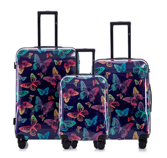 Mirage Graphic Hard Shell Lightweight 3-Piece Luggage Set - Stiles Supply Co.