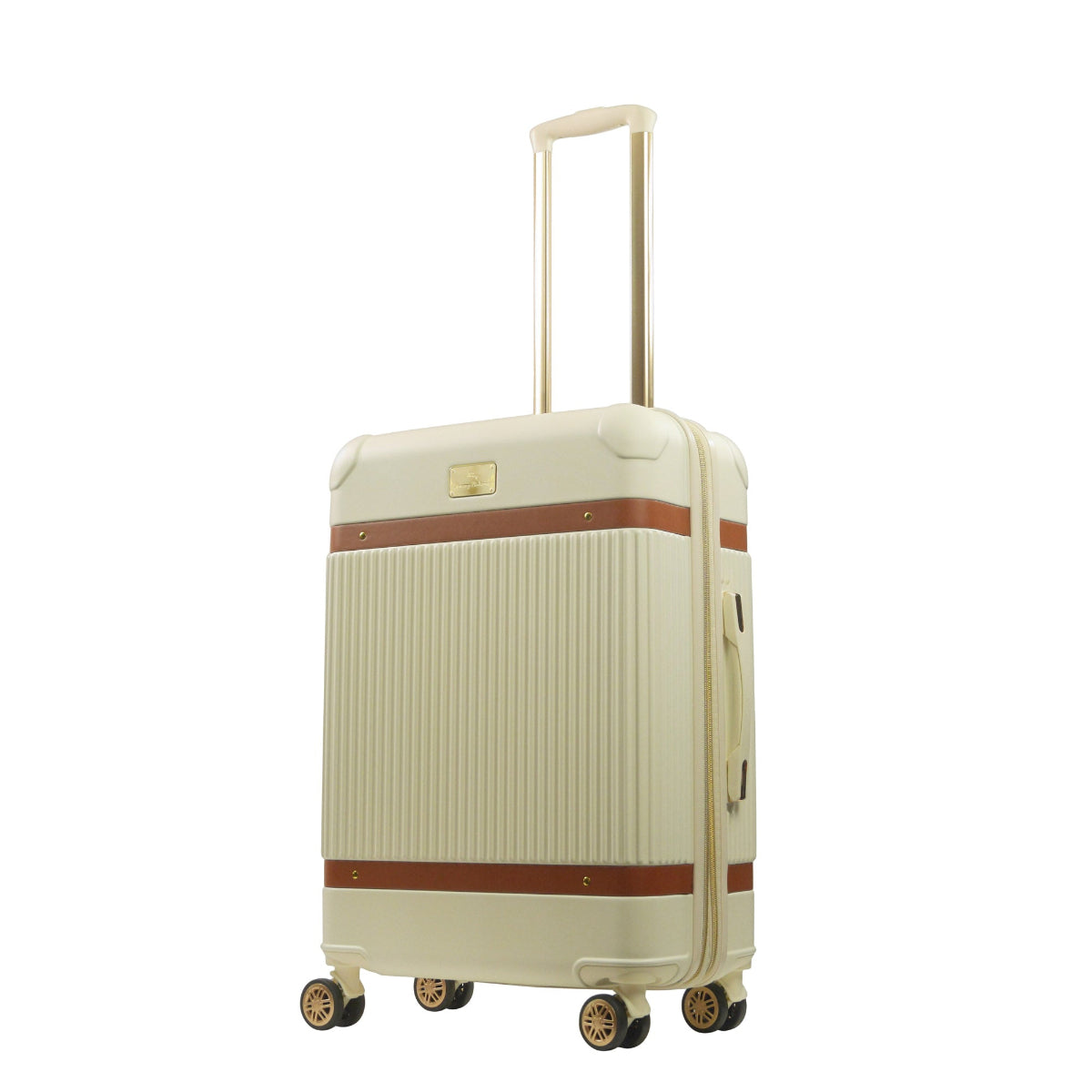 Tommy Bahama 26.5" Beige Hardside Spinner with Stripes - Stiles Supply Co.