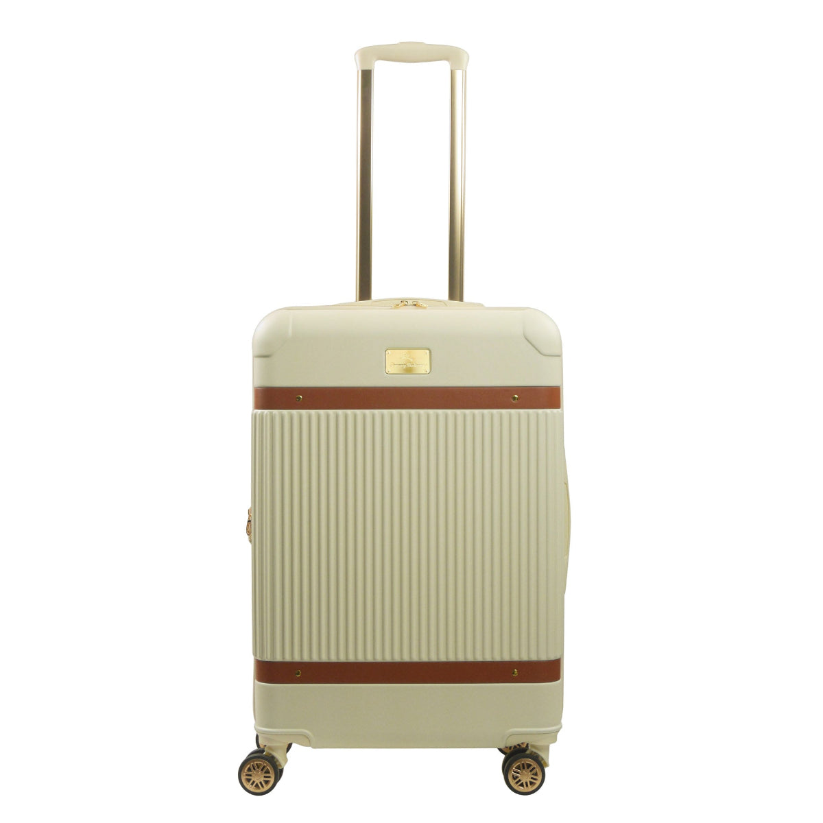 Tommy Bahama 26.5" Beige Hardside Spinner with Stripes - Stiles Supply Co.