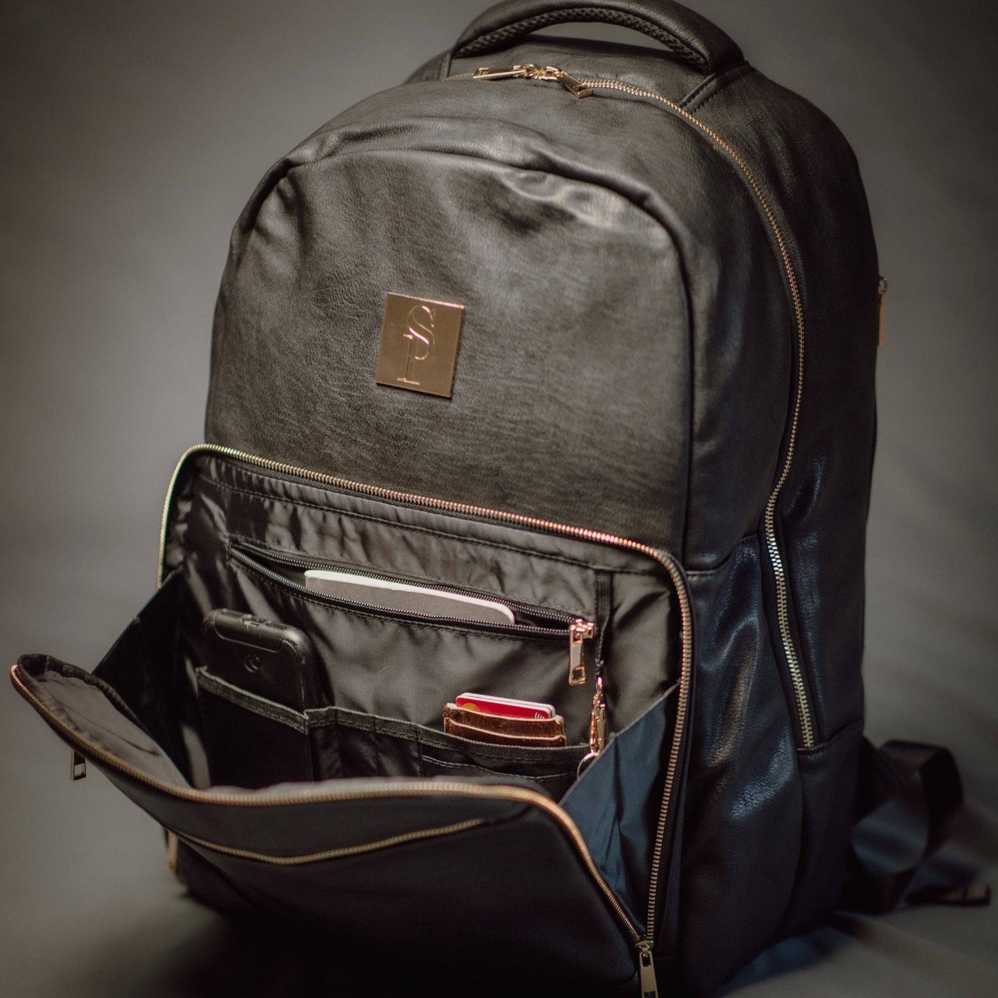 Sole Premise Black Leather Commuter Sneaker Bag XL