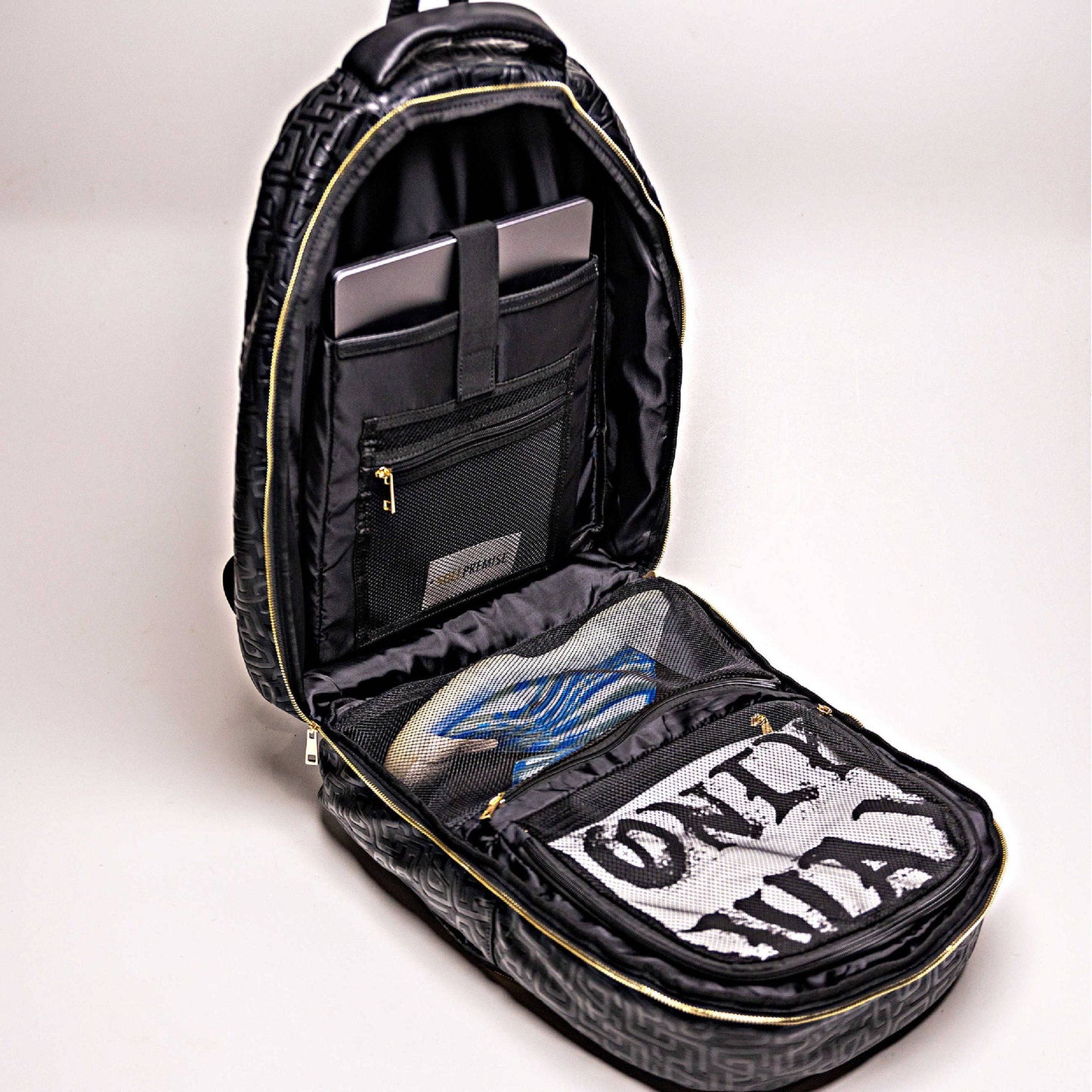 Sole Premise Black Monogram Leather Commuter Sneaker Bag