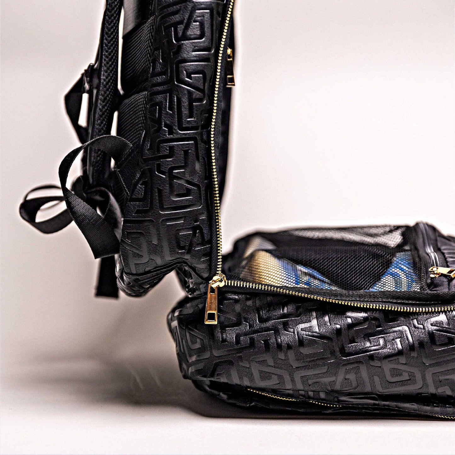 Sole Premise Black Monogram Leather Commuter Sneaker Bag