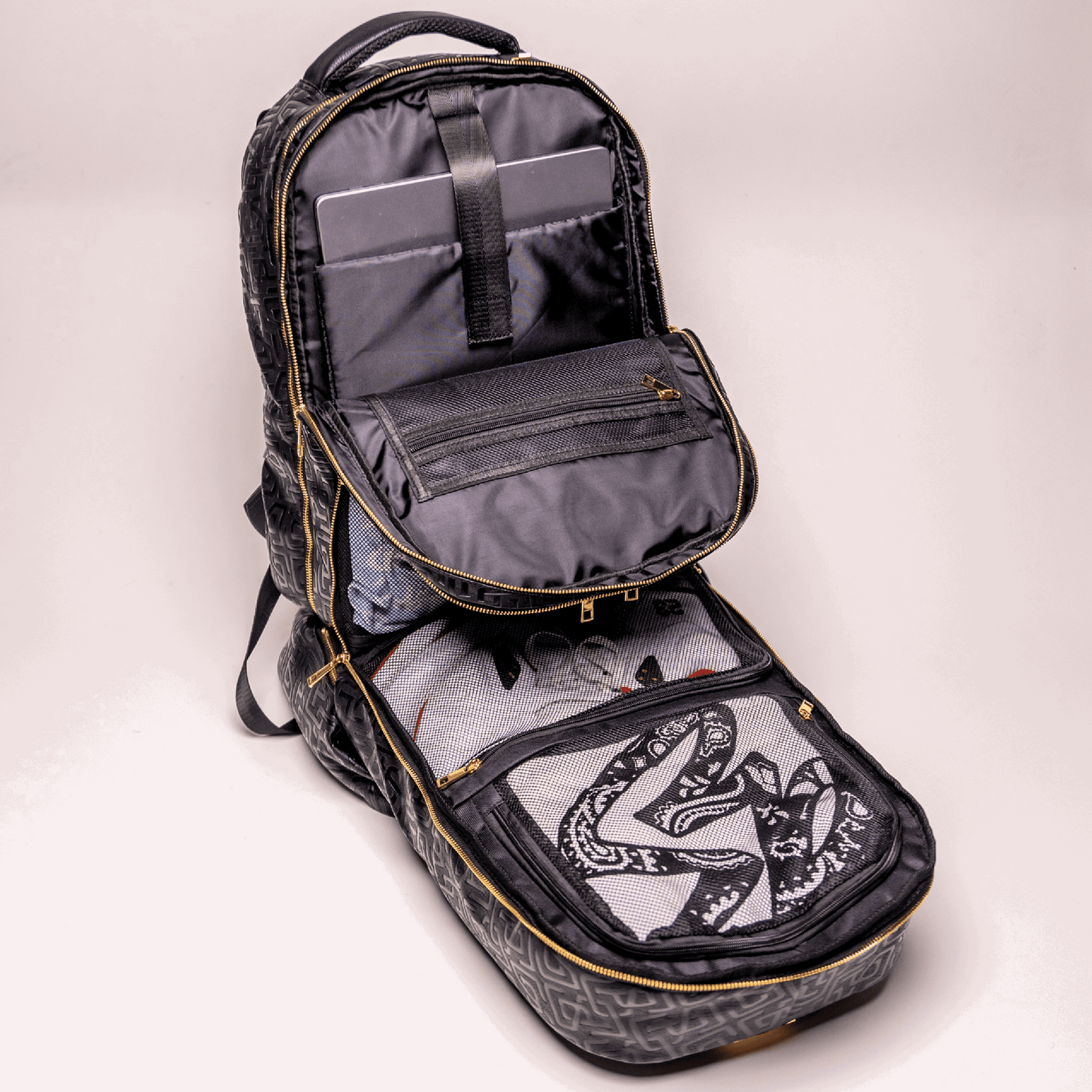 Sole Premise Black Monogram Leather Sneaker Backpack