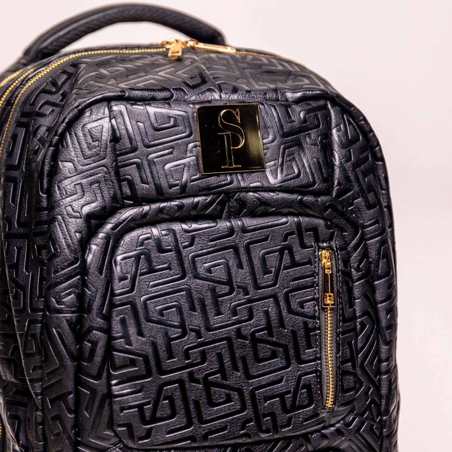 Sole Premise Black Monogram Leather Carry-On Shoe Bag