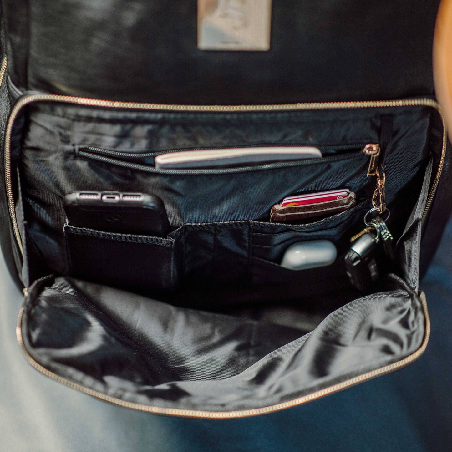 Sole Premise Black Leather Commuter Sneaker Backpack