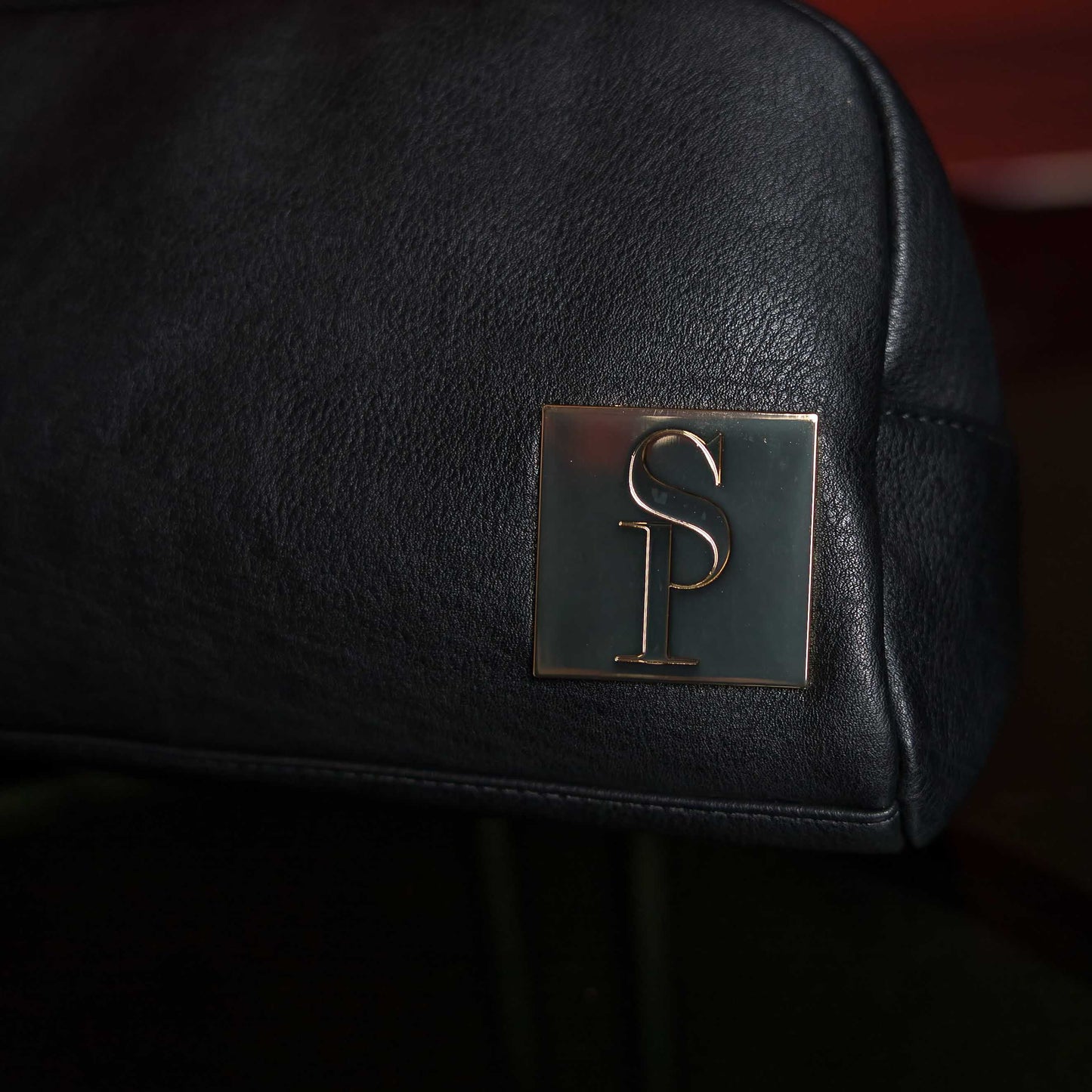 Sole Premise Black Leather Toiletry Bag