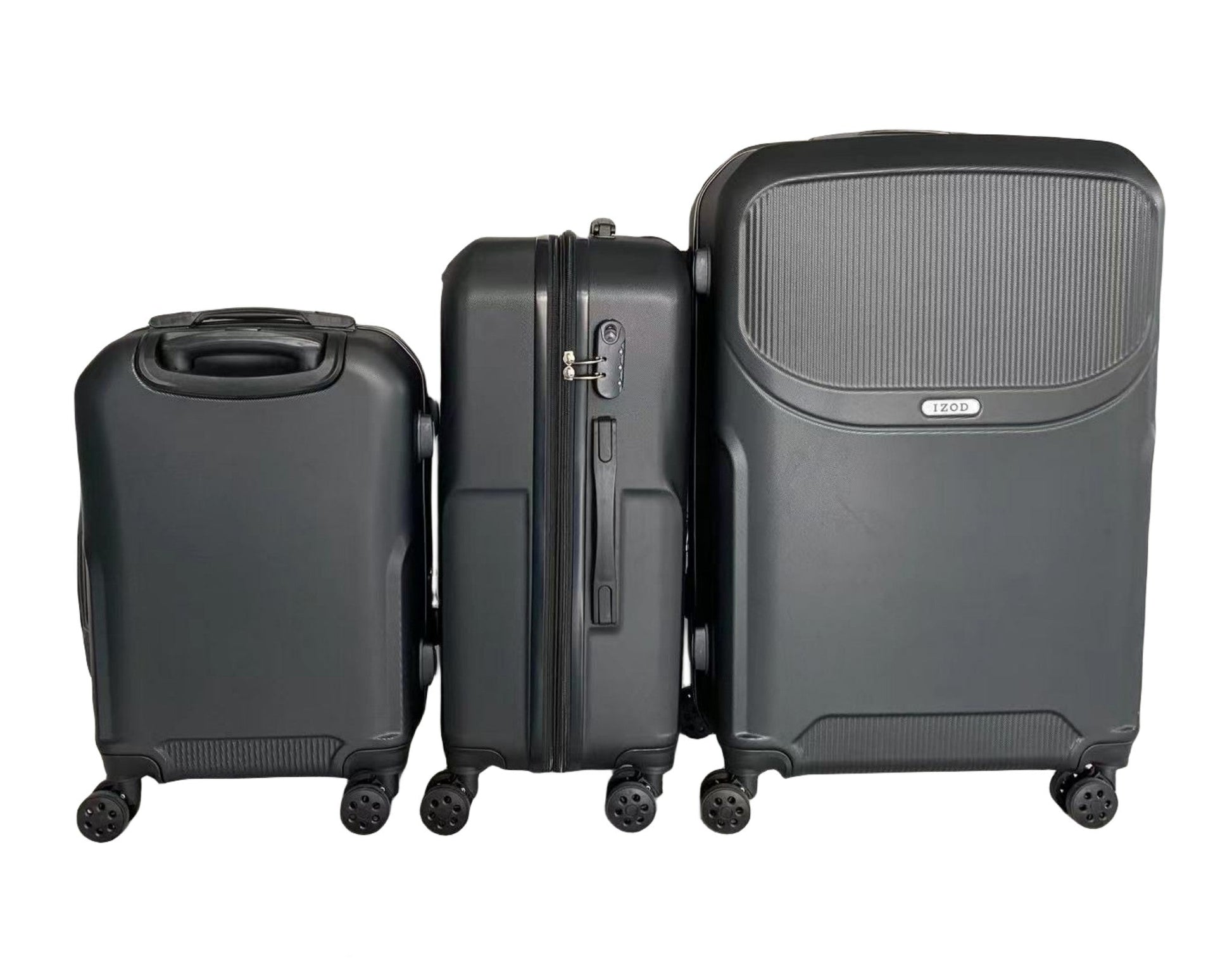 IZOD Regina Expandable Hard shell Lightweight 3 Piece Luggage Set - Stiles Supply Co.