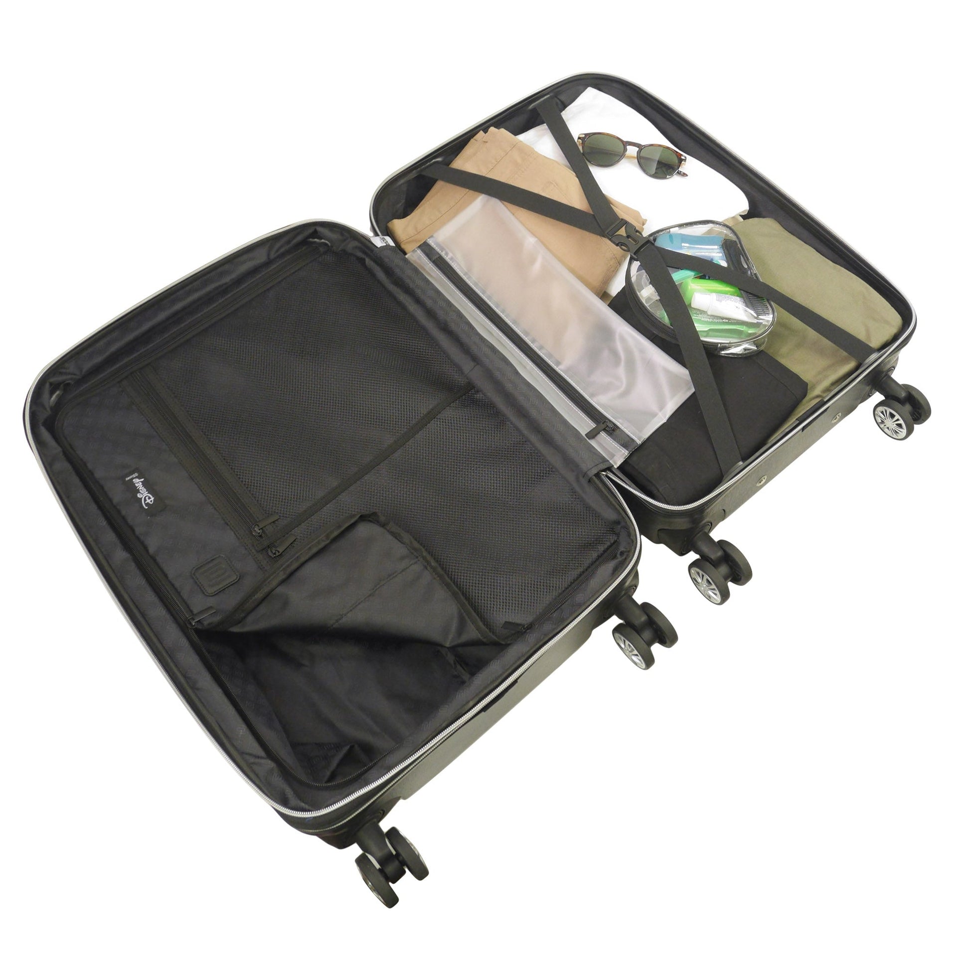 Disney Mickey Mouse Rolling Suitcases 2 Piece Set Black - Stiles Supply Co.