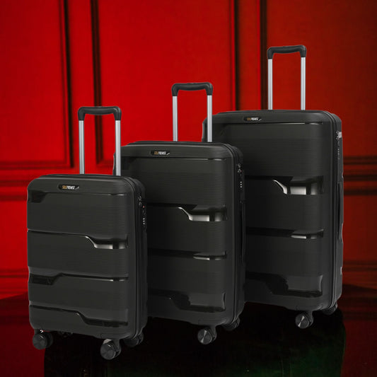 Sole Premise Black Hardcase 3-Piece Luggage Set