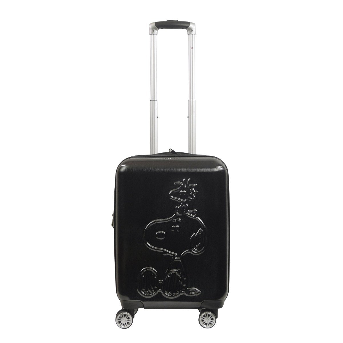 Peanuts Snoopy & Woodstock Black 22" Carry-on Spinner Luggage - Stiles Supply Co.