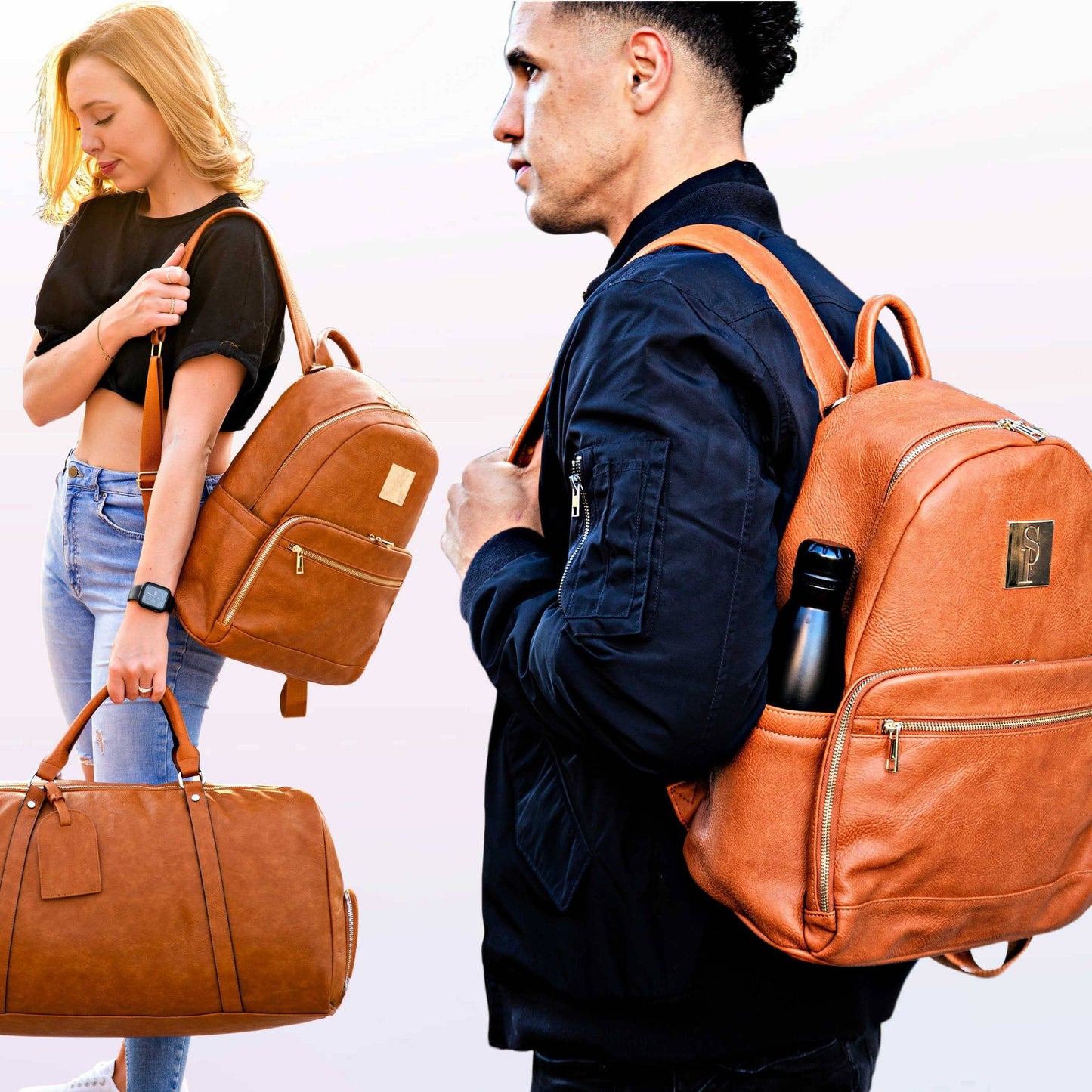 Sole Premise Brown Leather Carrier Sneaker Backpack