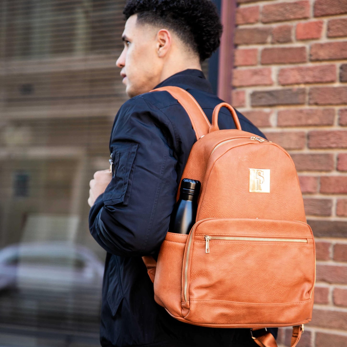 Sole Premise Brown Leather Carrier Sneaker Backpack