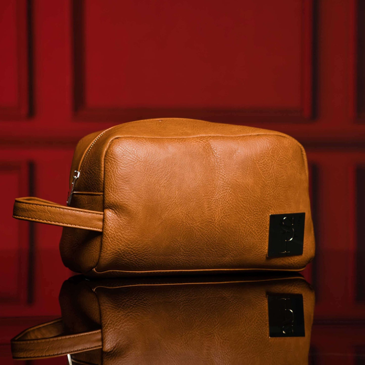 Sole Premise Brown Leather Toiletry Bag