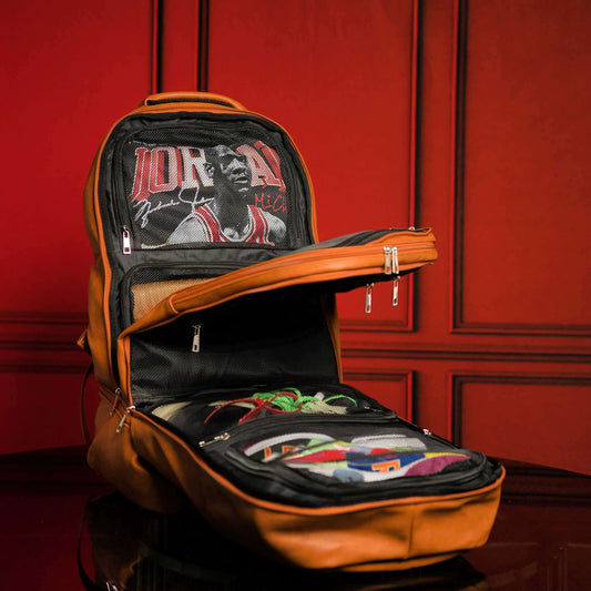 Sole Premise Brown Leather Luxury Carry-On Bag (Patented Design)