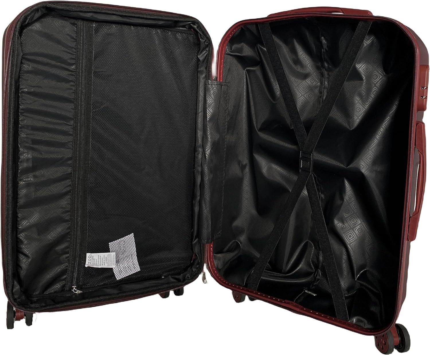 IZOD Regina Expandable Hard shell Lightweight 3 Piece Luggage Set - Stiles Supply Co.