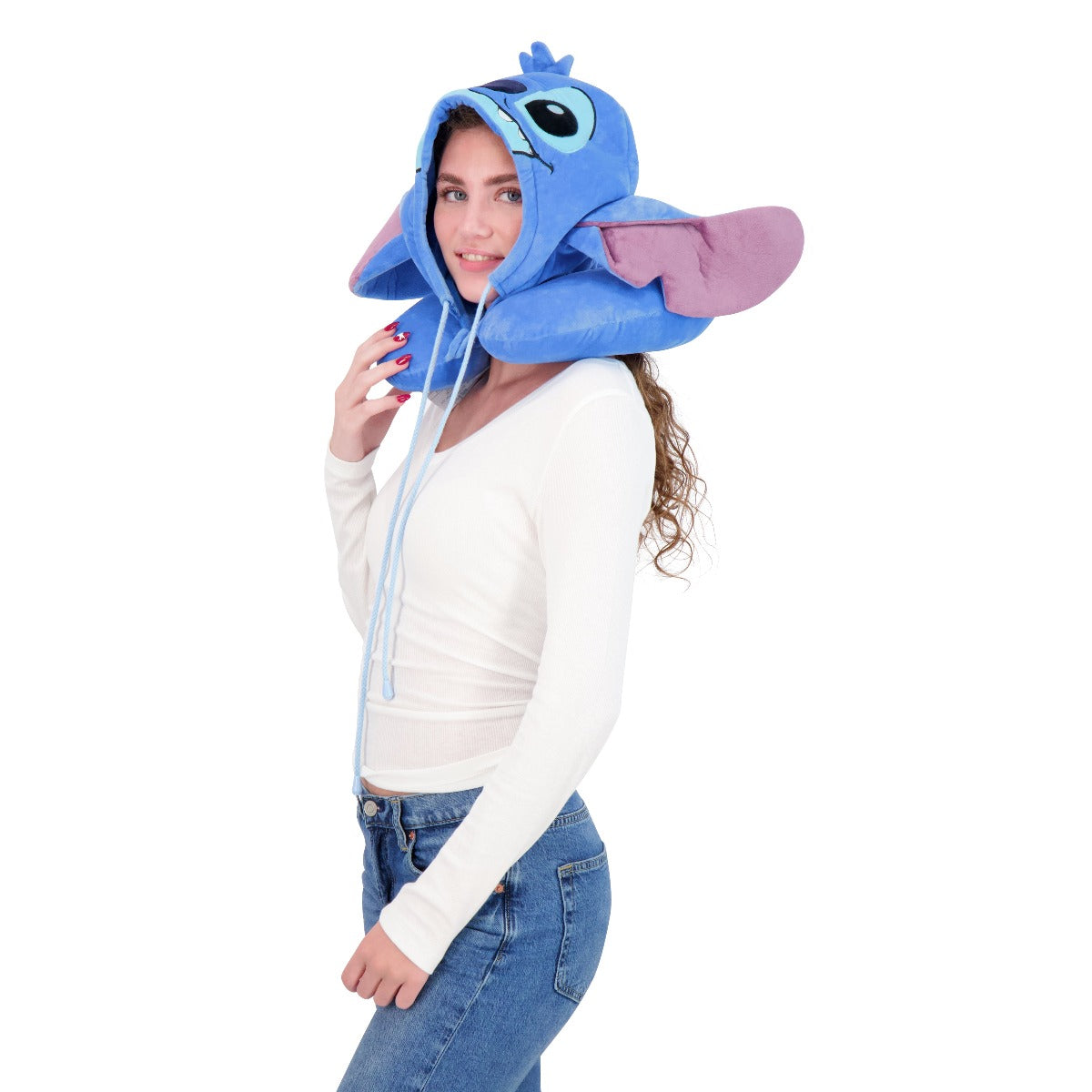 Disney Stitch Travel Neck Pillow Hoodie, Blue - Stiles Supply Co.