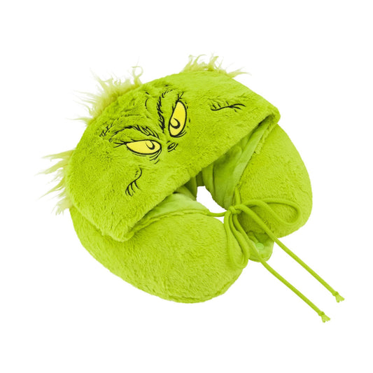 Grinch Face Hooded Fur Neck Pillow - Stiles Supply Co.