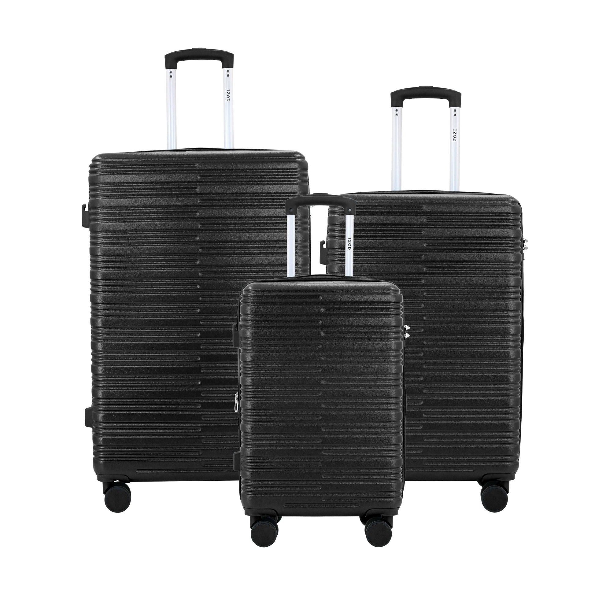 IZOD Camellia Premium Lightweight ABS 3 Piece Luggage Set - Stiles Supply Co.