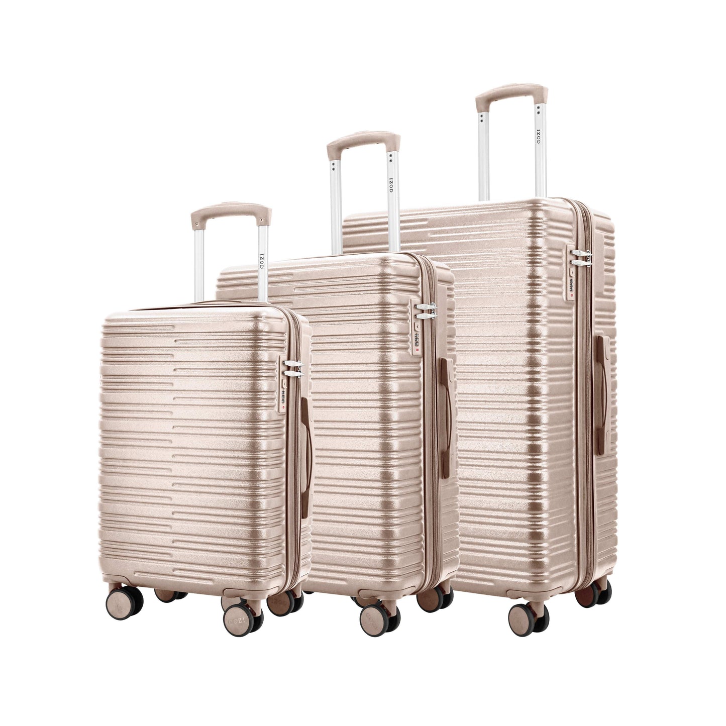 IZOD Camellia Lightweight 3-Piece Luggage Set Tan