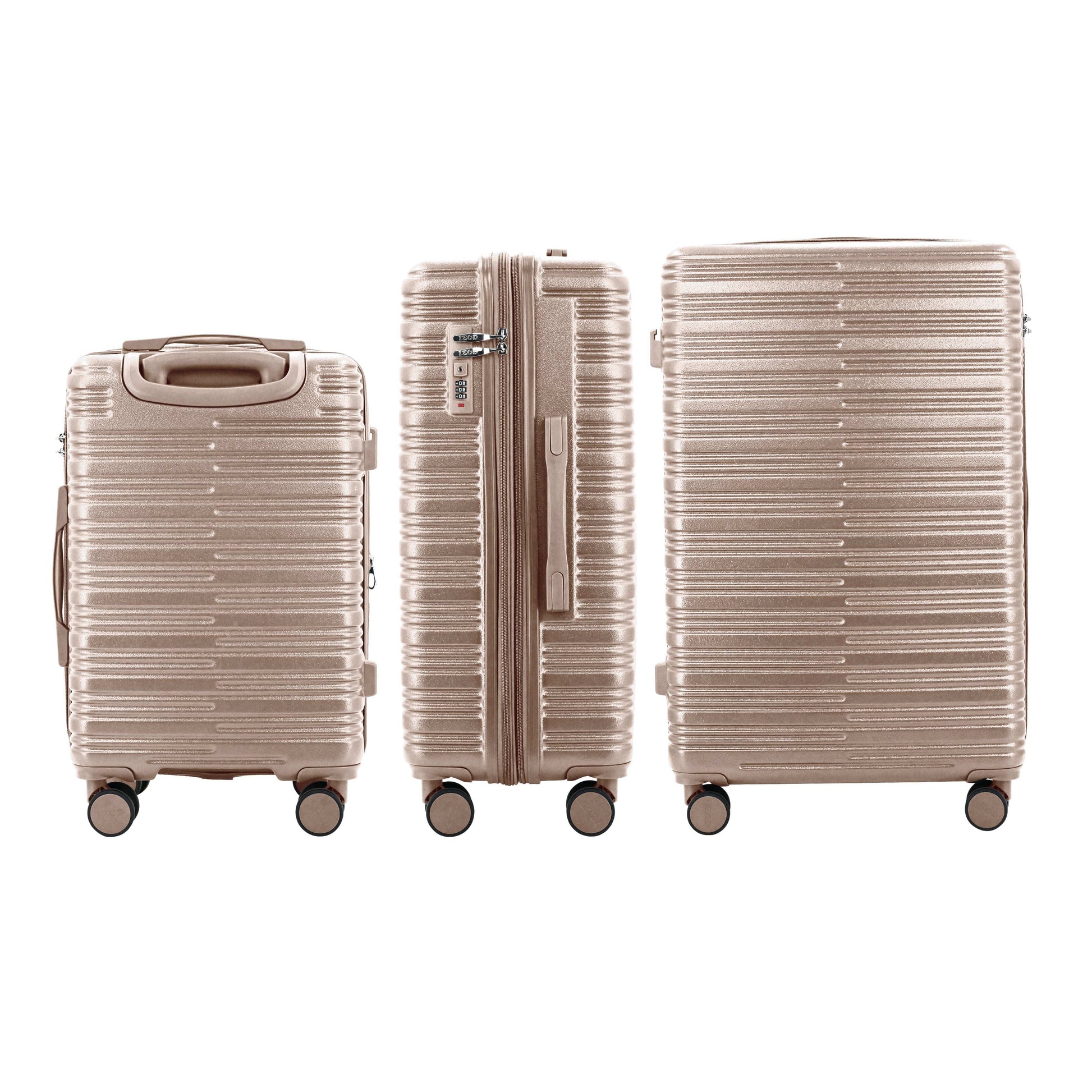 IZOD Camellia Premium Lightweight ABS 3 Piece Luggage Set - Stiles Supply Co.