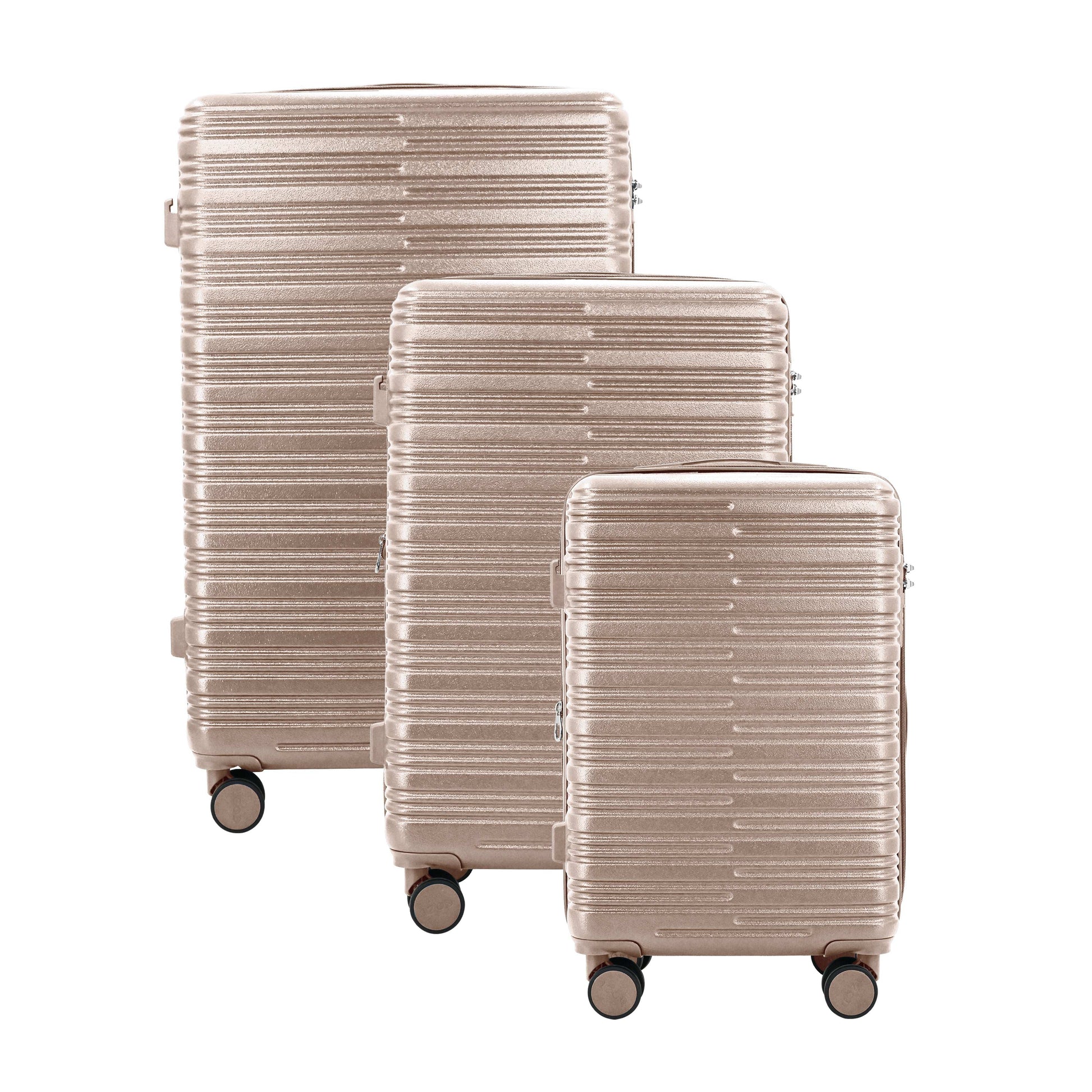 IZOD Camellia Premium Lightweight ABS 3 Piece Luggage Set - Stiles Supply Co.