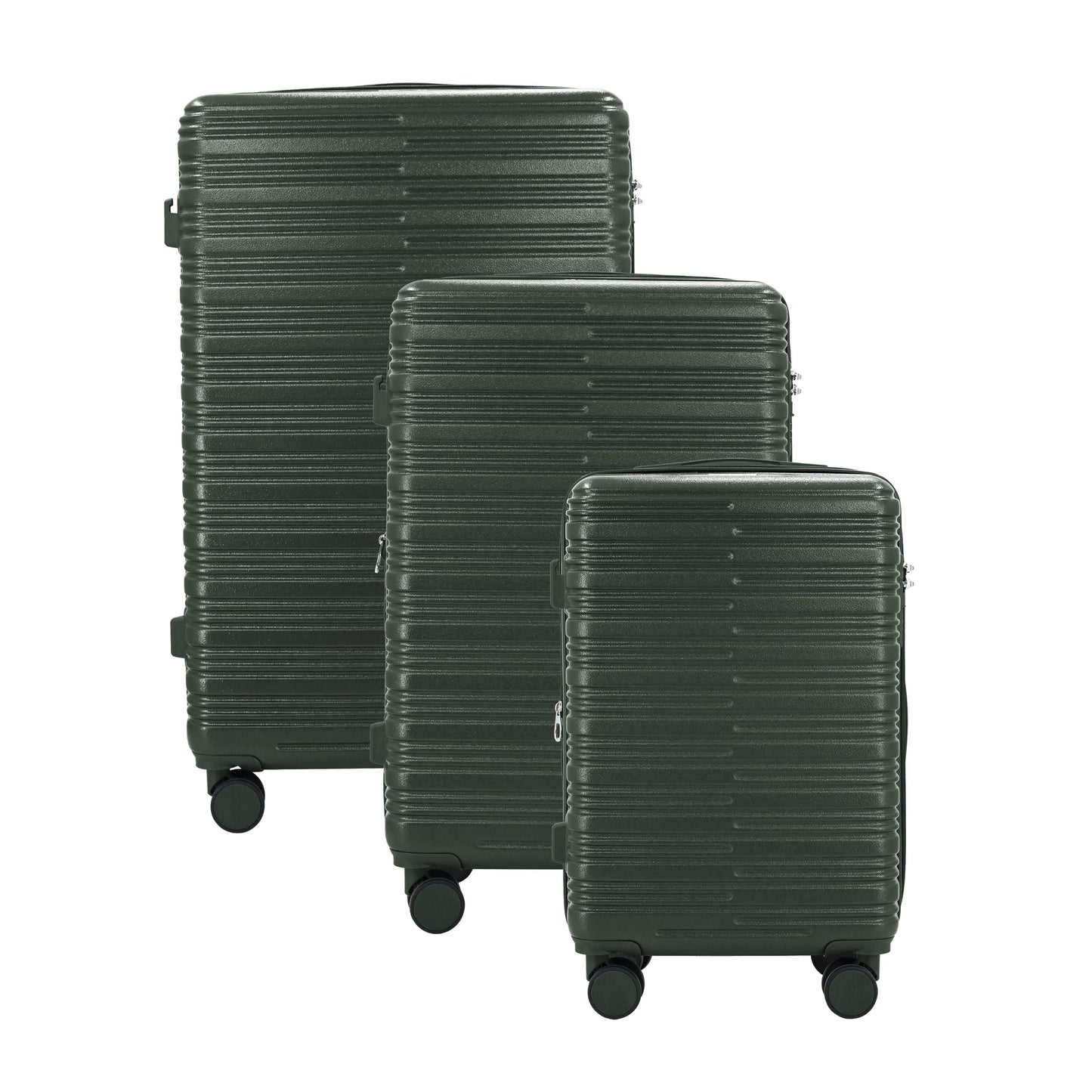 IZOD Camellia Lightweight 3-Piece Luggage Set Green